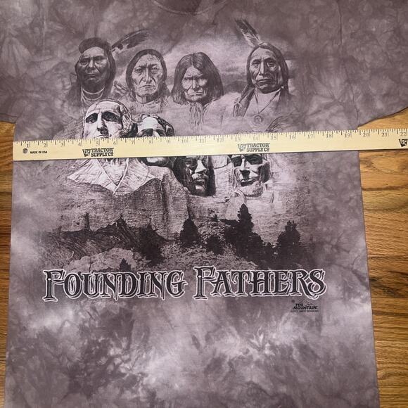 The Mountain T-Shirt The Original Founding Fathers Red Burgundy Tie Dyed M 2013 - Picture 7 of 9